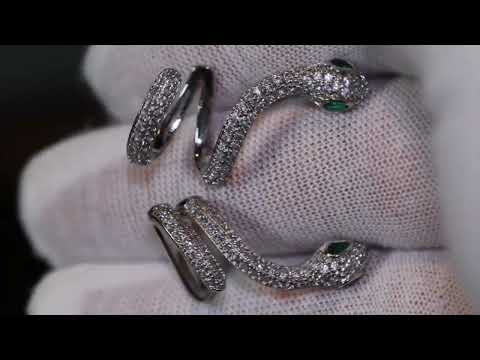 diamond snake earrings