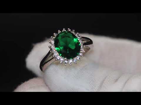 Green Diamond Engagement Ring