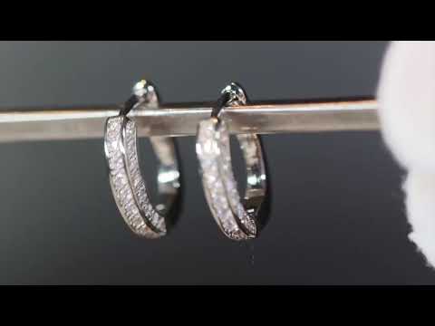 Small diamond hoop earrings
