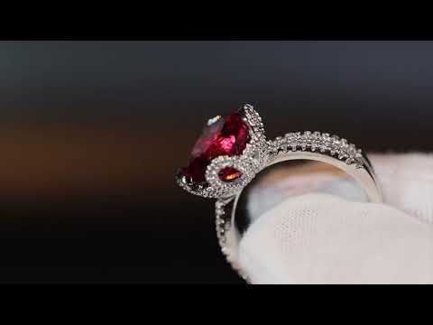 Load and play video in Gallery viewer, red diamond engagement ring