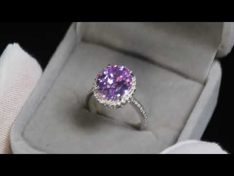 Load and play video in Gallery viewer, Purple Diamond Engagement Ring
