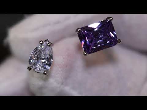 Load and play video in Gallery viewer, Purple diamond engagement ring