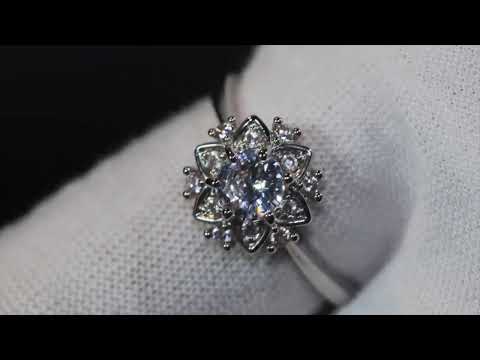 Womens snowflake diamond ring