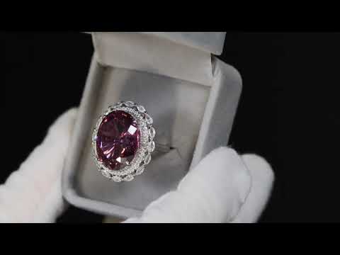 Load and play video in Gallery viewer, Big Purple Diamond Ring