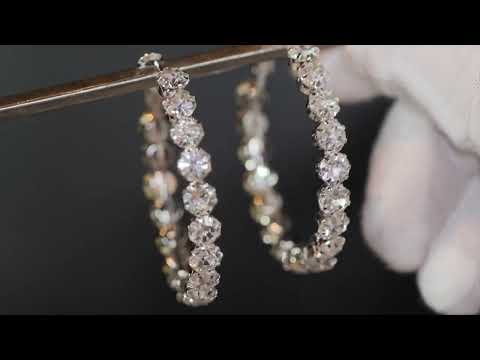 Big Diamond Hoop Earrings