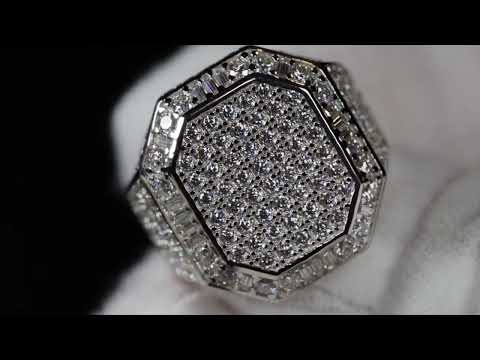 VVS1 Mens Moissanite Ring