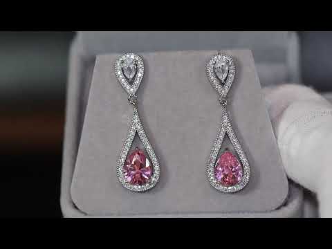 Load and play video in Gallery viewer, Pink Diamond Earrings