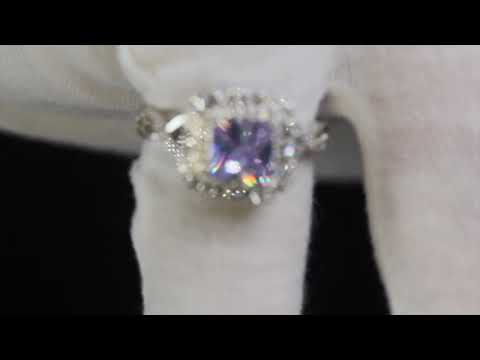 Load and play video in Gallery viewer, Purple Diamond Engagement Ring