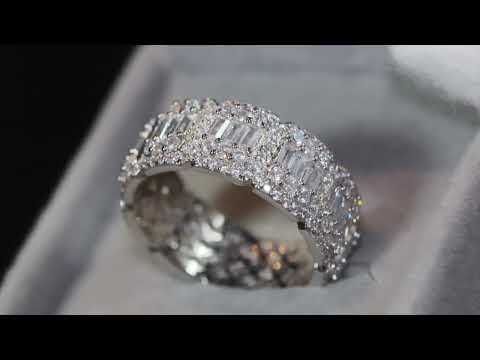 Load and play video in Gallery viewer, Baguette diamond eternity ring