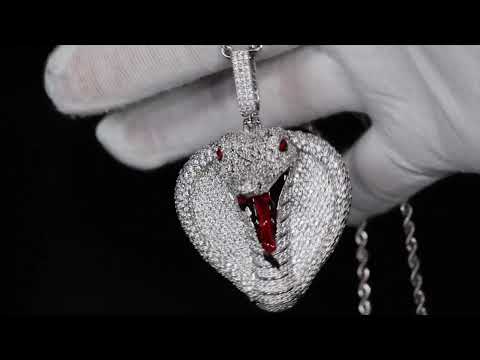 Load and play video in Gallery viewer, Iced Out Snake Pendant