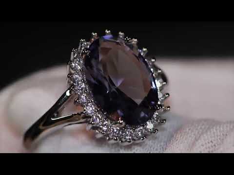 Load and play video in Gallery viewer, Womens Purple diamond ring