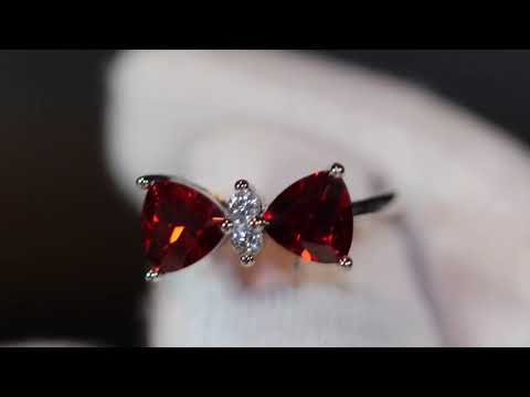 Load and play video in Gallery viewer, red diamond ribbon ring