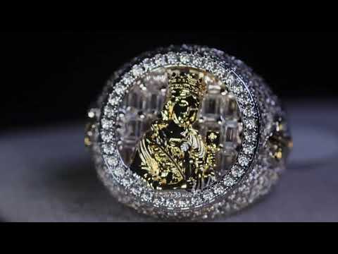 Load and play video in Gallery viewer, Diamond Virgin Mary Ring