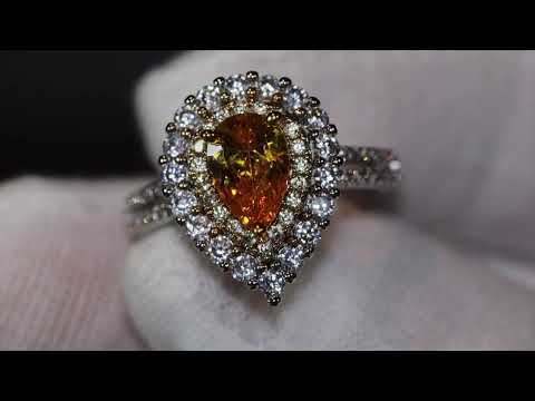 Load and play video in Gallery viewer, womens yellow diamond ring