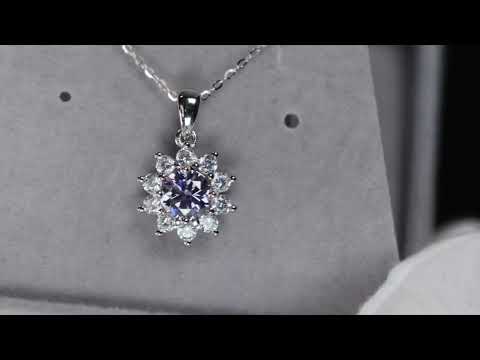 Load and play video in Gallery viewer, Purple Moissanite Pendant