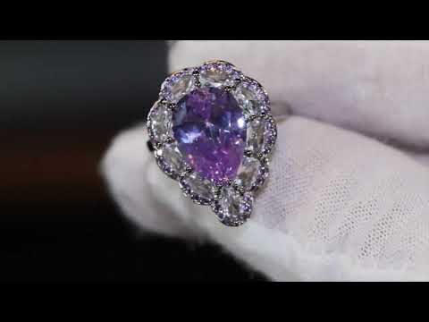 Load and play video in Gallery viewer, Purple Diamond Engagement Ring