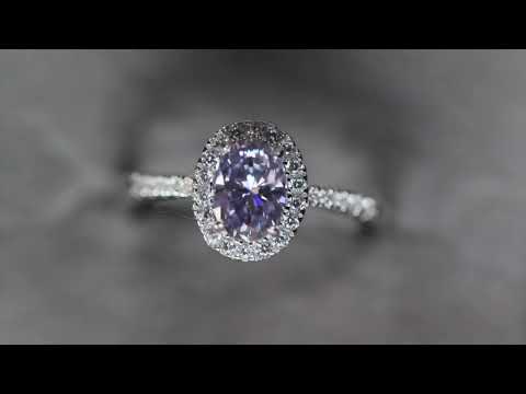 Purple Moissanite Ring