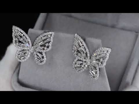 Diamond Butterfly Earrings