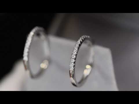 Silver Diamond Earrings