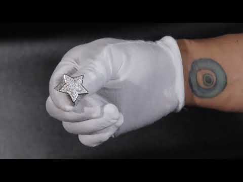 moissanite diamond star ring