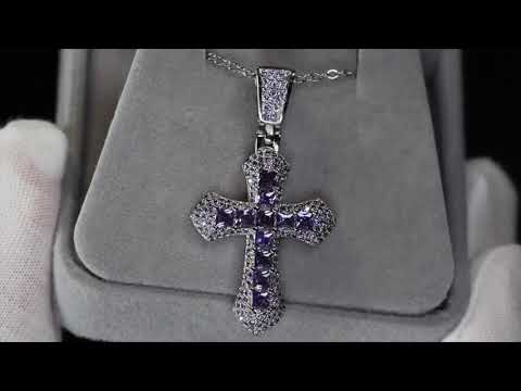 Load and play video in Gallery viewer, Purple Diamond Pendant