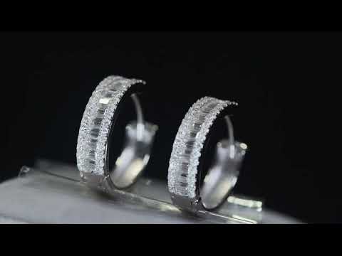 Moissanite Hoop Earrings