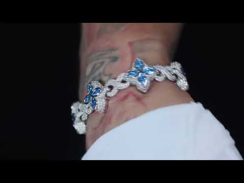Men's Blue Diamond Bracelet