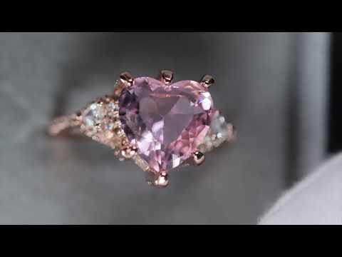 Rose Gold Diamond Heart Ring