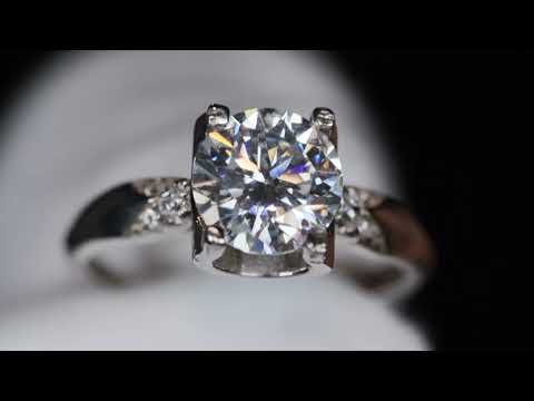 Womens Moissanite Diamond Engagement Rings
