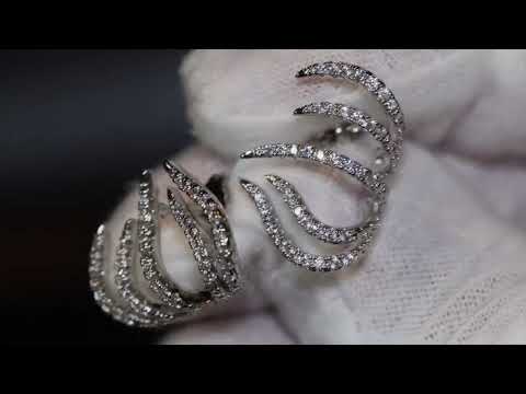 Load and play video in Gallery viewer, diamond cuff earrings