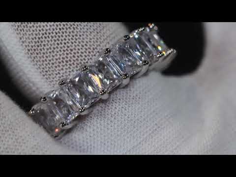 Load and play video in Gallery viewer, Baguette diamond eternity ring