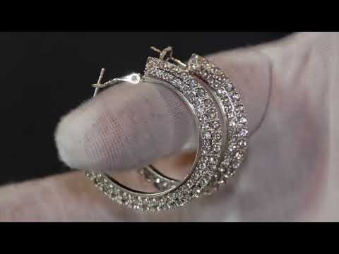 Load and play video in Gallery viewer, Big diamond hoop earrings