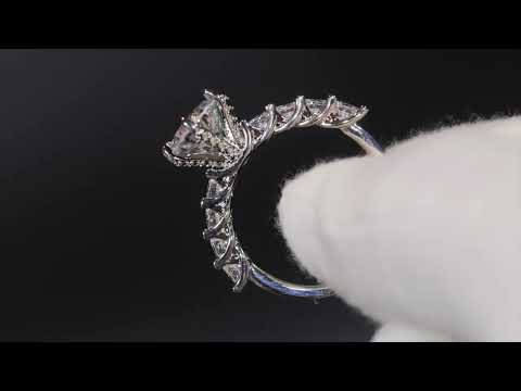 Womens silver diamond ring
