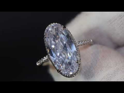 Load and play video in Gallery viewer, Womens oval diamond ring