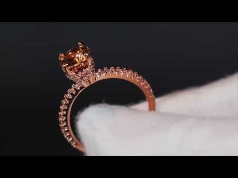 Load and play video in Gallery viewer, Rose Gold Engagement Ring