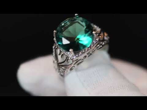 Green diamond ring