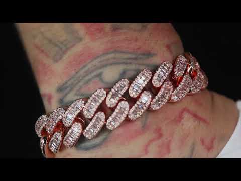 Load and play video in Gallery viewer, Rose Gold Cuban Bracelet