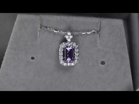 Load and play video in Gallery viewer, Purple Moissanite Pendant