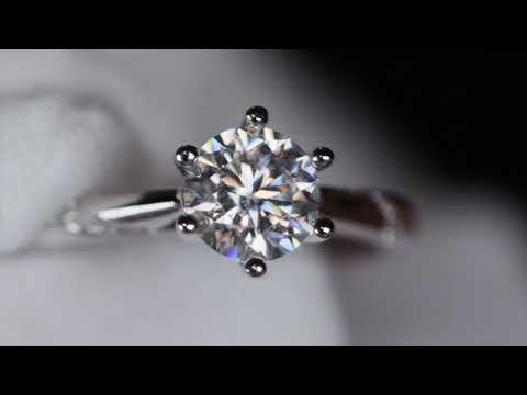 Womens Moissanite Diamond Engagement Ring