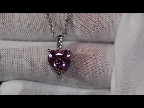 Load and play video in Gallery viewer, pink diamond heart pendant