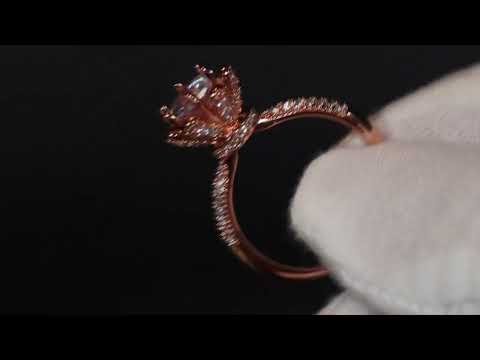 Load and play video in Gallery viewer, Rose Gold Engagement Ring