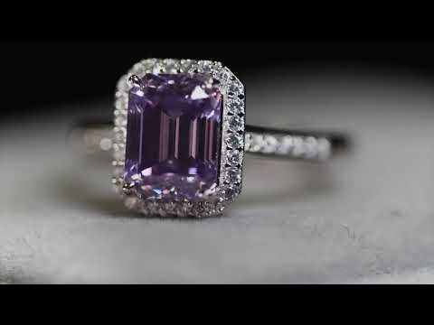 Load and play video in Gallery viewer, Purple Moissanite Ring