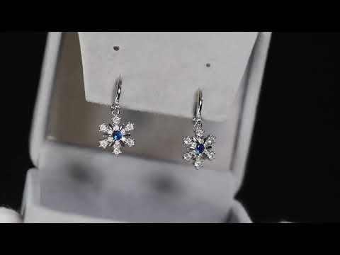 Load and play video in Gallery viewer, Snowflake Diamond Earrings