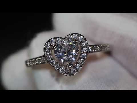 Heart engagement ring
