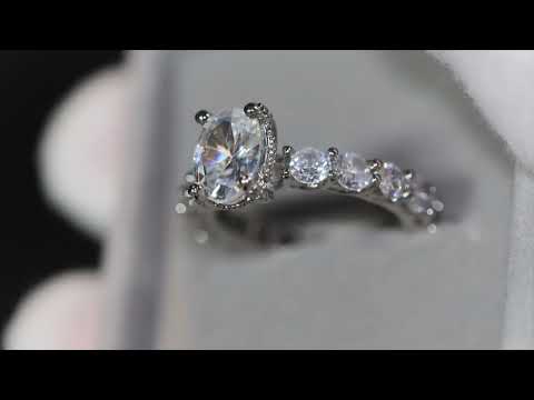 Load and play video in Gallery viewer, Oval Diamond Ring | Oval Ring | Oval Engagement Ring | Wedding Ring