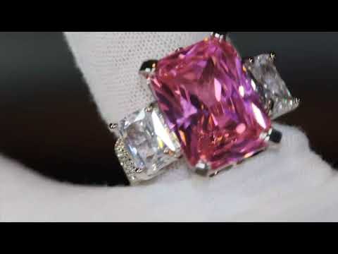 Big pink diamond ring