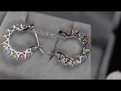 Load and play video in Gallery viewer, Rainbow Diamond Earrings