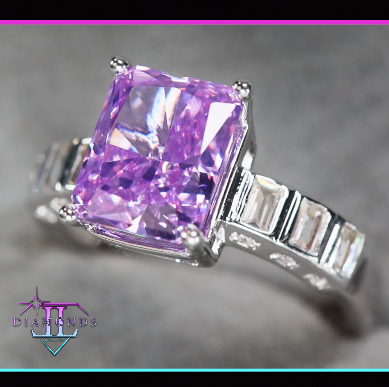 Purple Diamond Ring | Womens Purple Diamond Ring