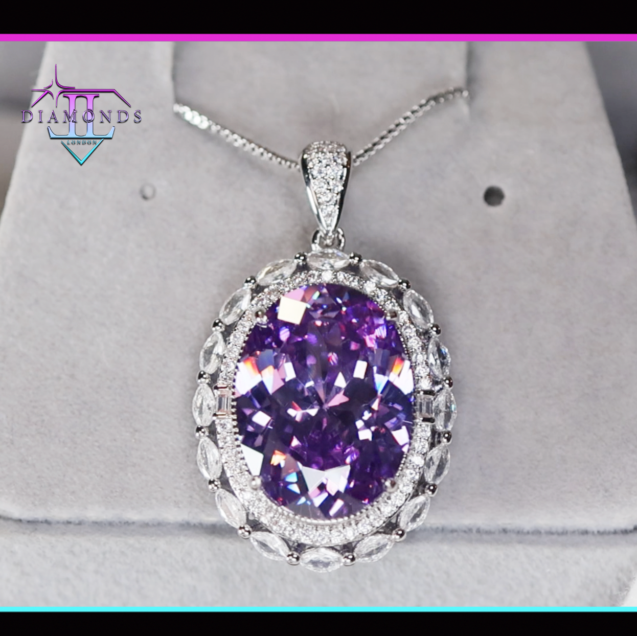 Purple Diamond Pendant