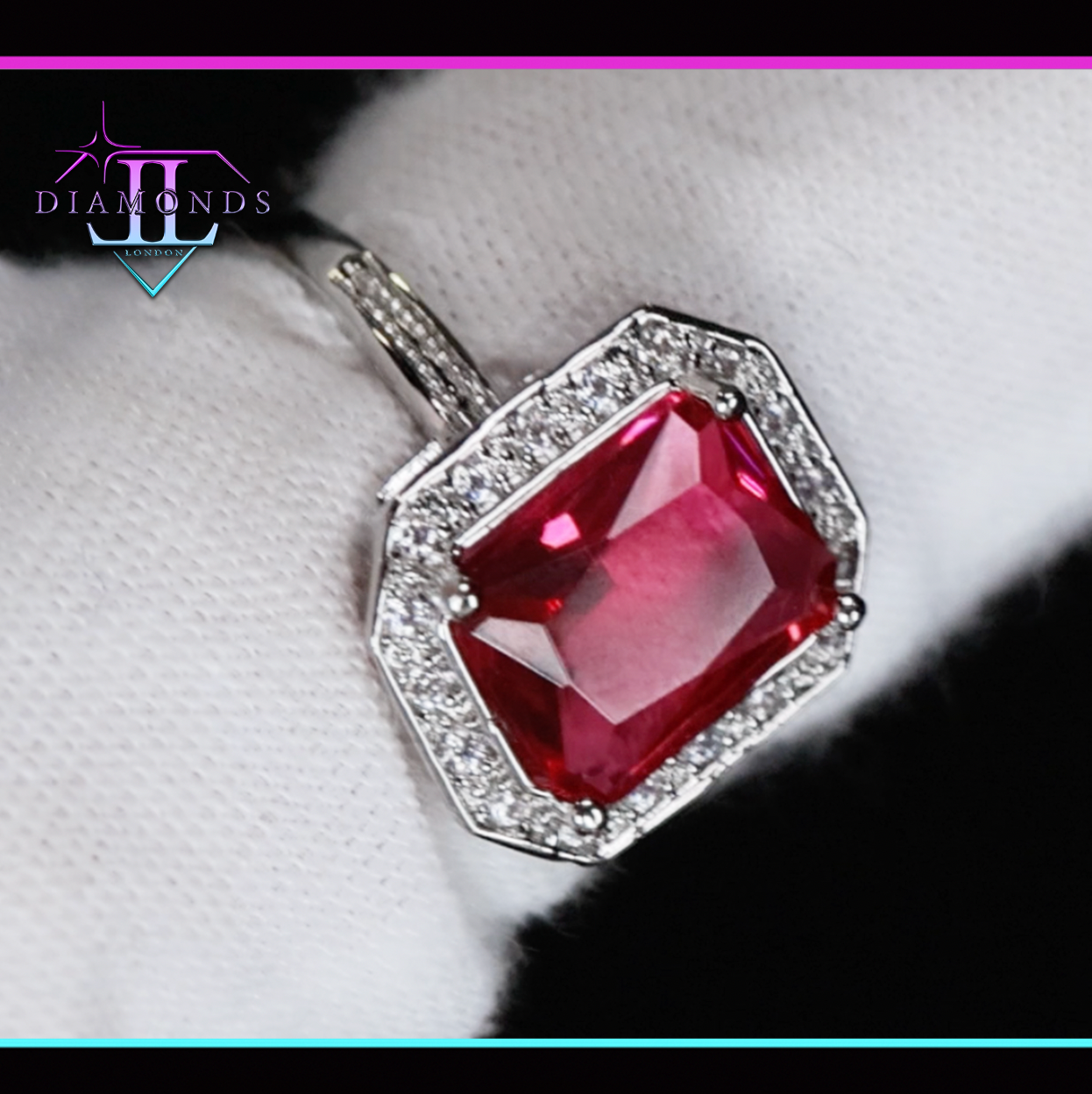 Womens Red Diamond Ring
